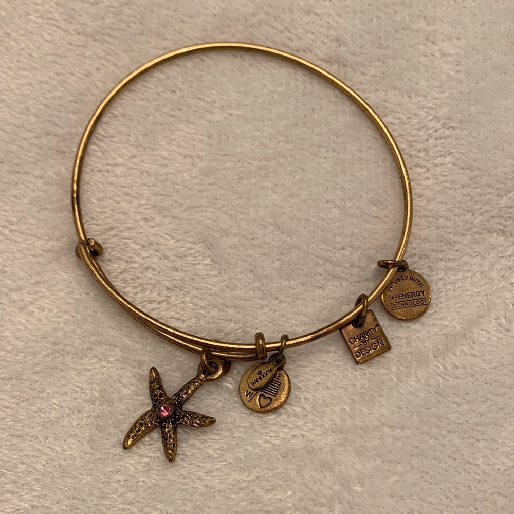 Alex and Ani Gold Starfish Charm Bracelet